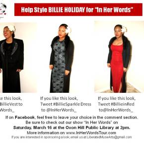 Day Two and We Need Your Help to #StyleBillieHoliday